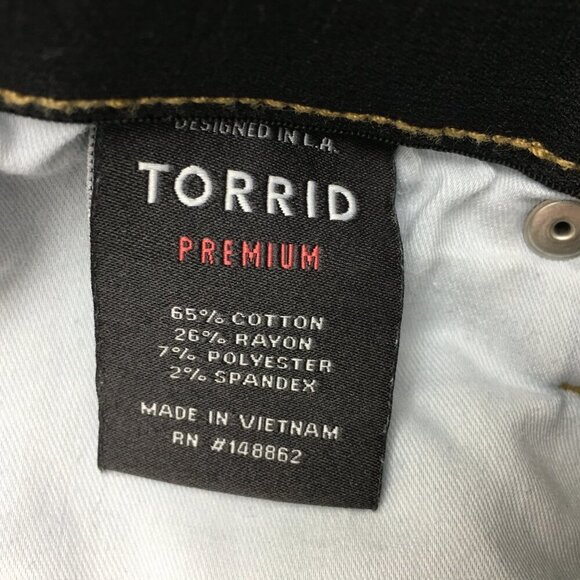 Torrid Skinny Jeans Sky High Button Fly Stretch size 16 length 28" - Picture 9 of 10
